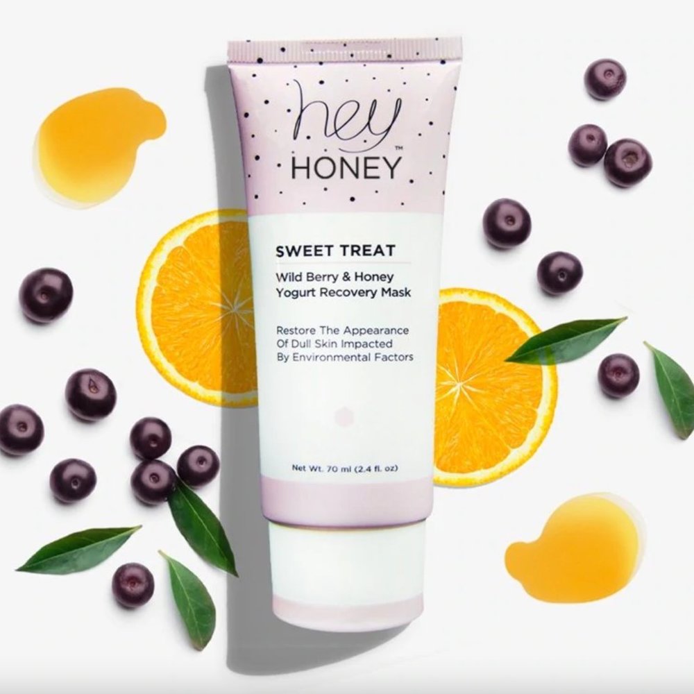 ๐ถ4/$12 NIB HEY HONEY Sweet Treat Mask Wild Berry Honey Yogurt Recovery $48.00 - Picture 2 of 13